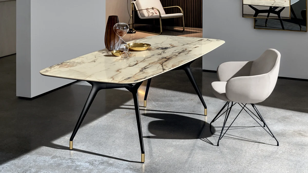 “Sovet Arkos Shaped 01 – sleek Italian craftsmanship with artistic form and minimalist sophistication”