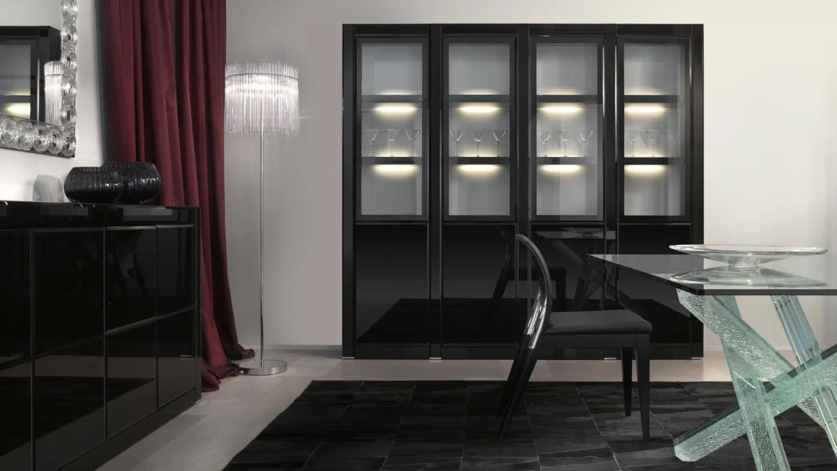Avantgarde Libreria by Reflex featured in Birmingham Michigan showroom, modern Italian luxury bookshelf design.
