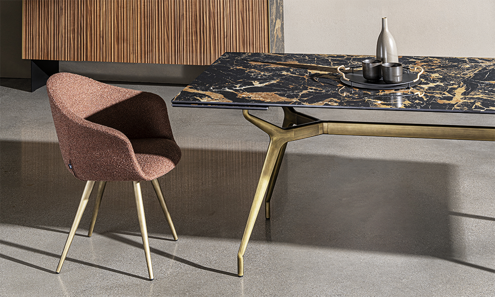 βArkos Rectangular Extensible Table by Sovet β modern Italian extendable dining table with clean lines and sculptural baseβ