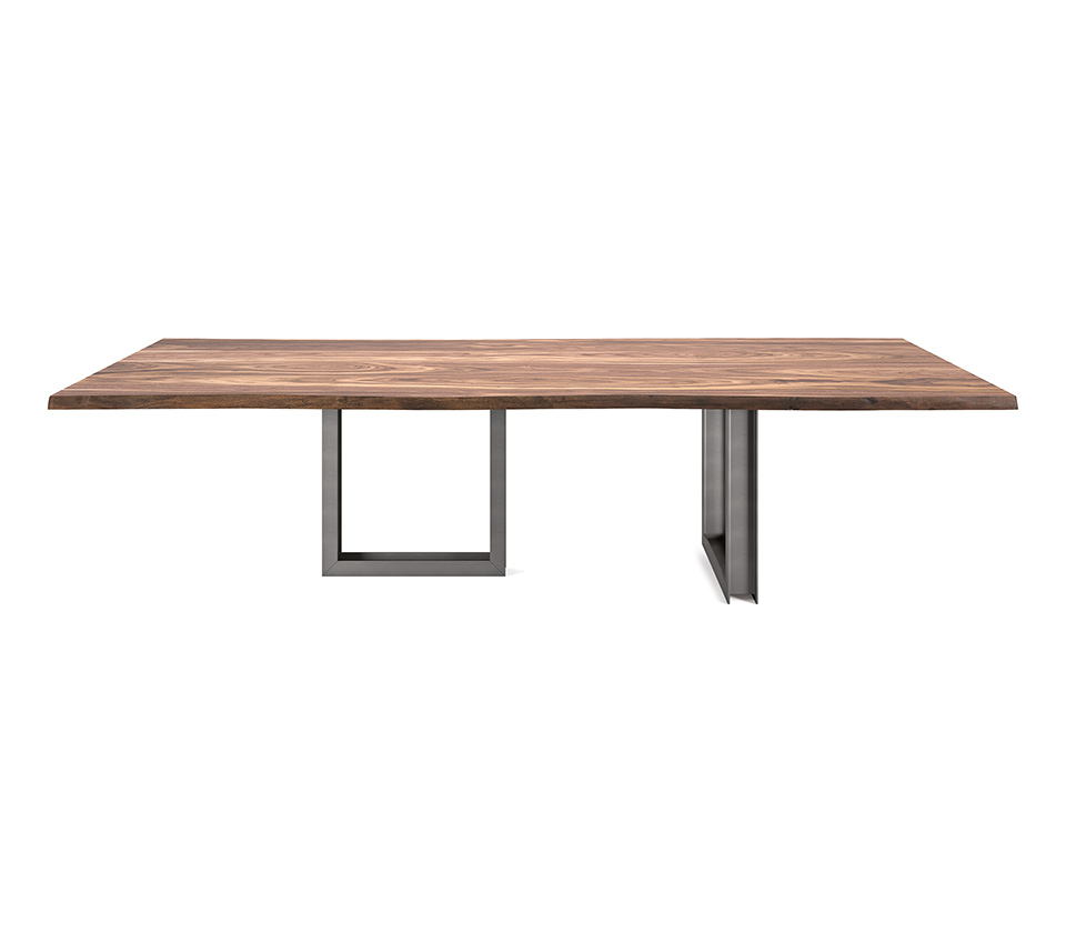  “SIGMA by Cattelan Italia – modern Italian extendable dining table with wooden top and bold steel base”