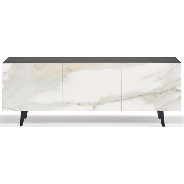 “METROPOL by Cattelan Italia – luxury Italian sideboard with geometric front panels and sleek lacquered finish”