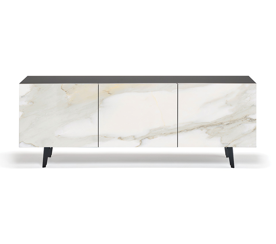 “METROPOL by Cattelan Italia – luxury Italian sideboard with geometric front panels and sleek lacquered finish”