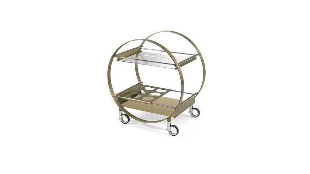 Miss Marple Trolley with curved glass shelves