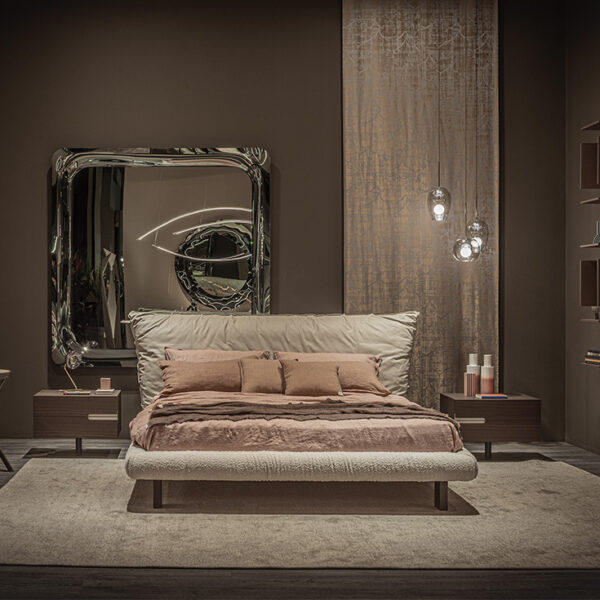 “PASCAL by Cattelan Italia – modern Italian nightstand with asymmetrical drawer design and minimalist wood structure”