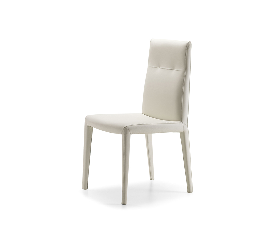 “AGATHA FLEX by Cattelan Italia – modern upholstered dining chair with flexible backrest and elegant metal legs”