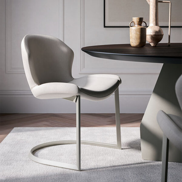 Contemporary RACHEL Cantilever chair by Cattelan Italia – elegant upholstered Italian seating with sleek cantilever base