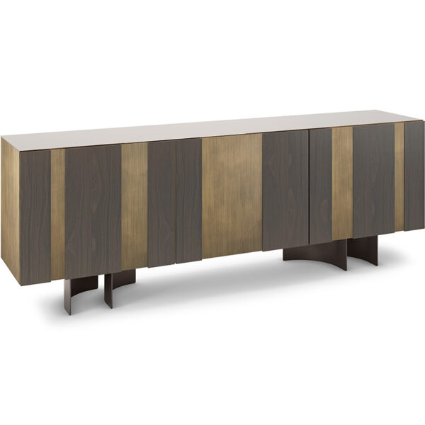 “Contemporary AMSTERDAM sideboard by Cattelan Italia – luxury storage unit with angled doors and elegant silhouette”