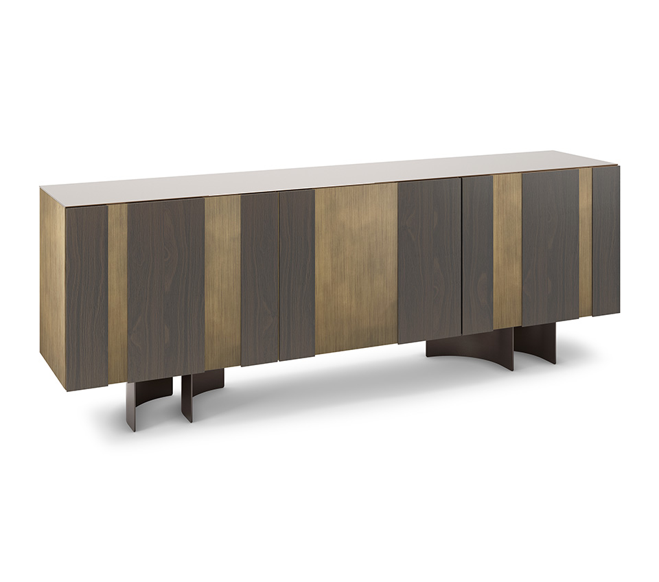 “Contemporary AMSTERDAM sideboard by Cattelan Italia – luxury storage unit with angled doors and elegant silhouette”