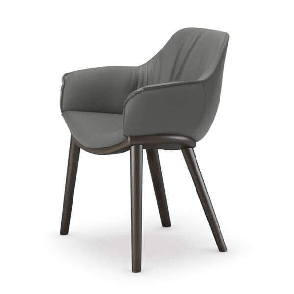 Contemporary SCARLETT Wood by Cattelan Italia – elegant Italian design featuring curved back and wooden base