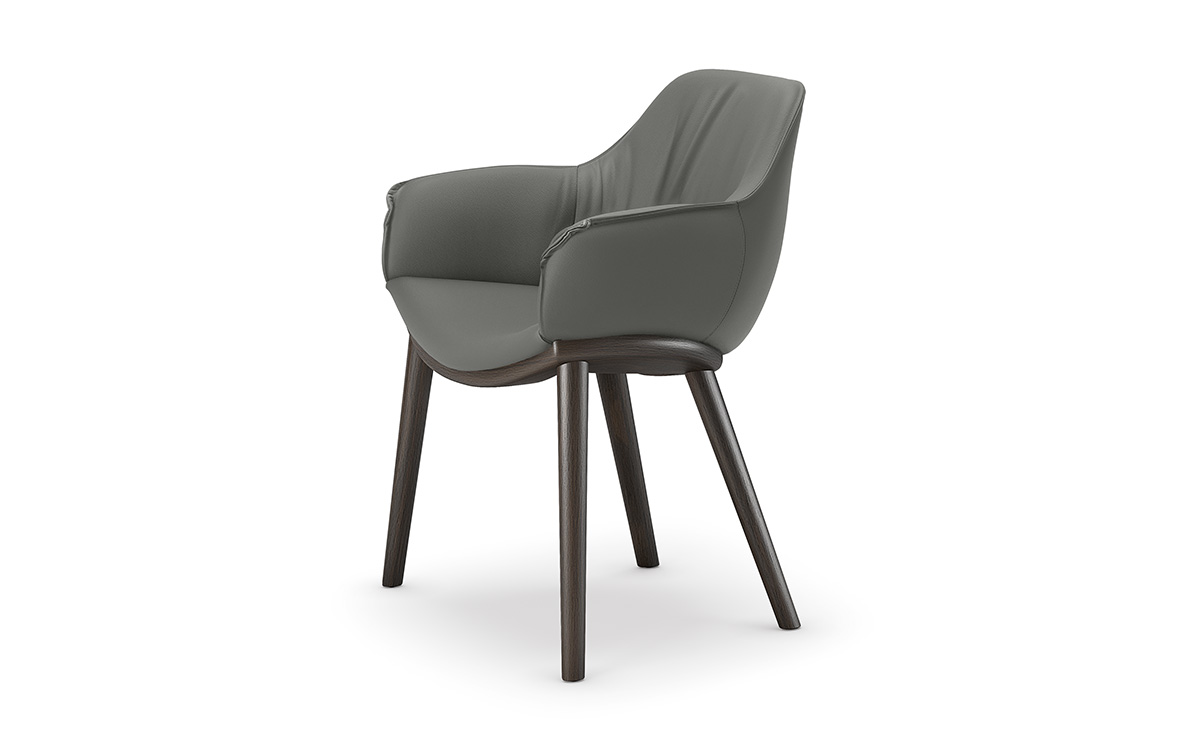 Contemporary SCARLETT Wood by Cattelan Italia – elegant Italian design featuring curved back and wooden base