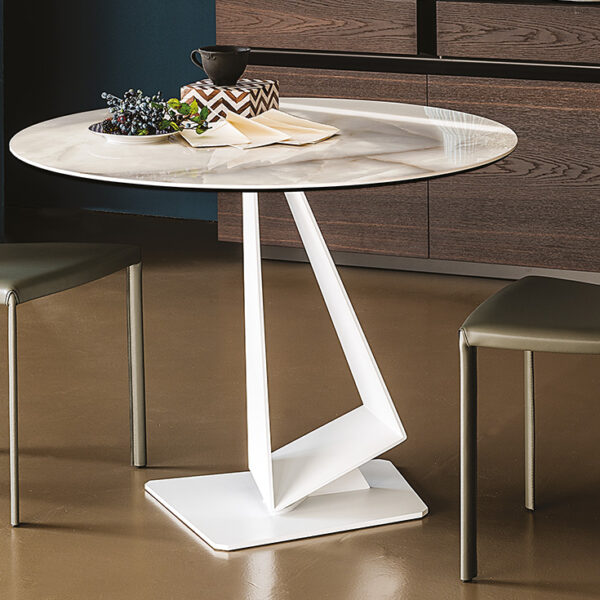 “Front view of ROGER Keramik by Cattelan Italia – modern sideboard featuring luxury ceramic detailing and minimalist design”