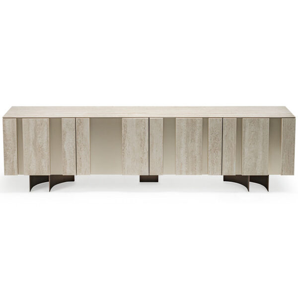 “AMSTERDAM Keramik by Cattelan Italia – modern Italian sideboard with ceramic top and sculpted front panels”