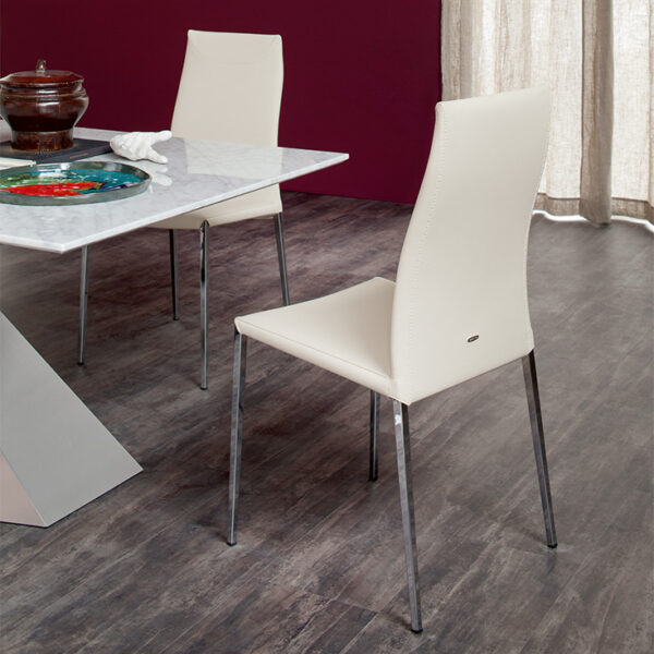 Contemporary MAYA FLEX ML by Cattelan Italia – ergonomic chair with soft upholstery and minimalist steel frame