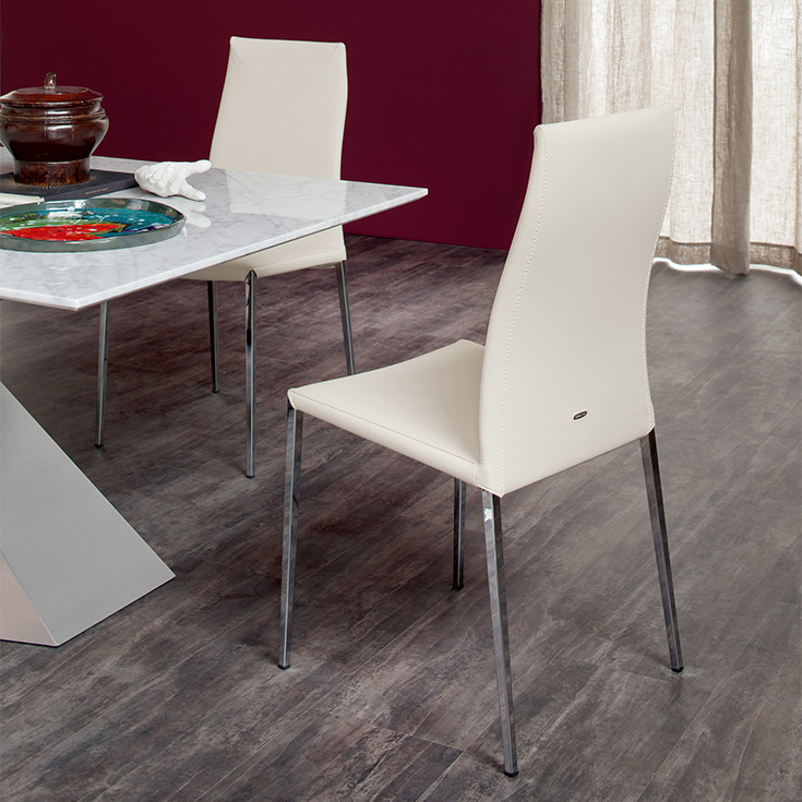 Contemporary MAYA FLEX ML by Cattelan Italia – ergonomic chair with soft upholstery and minimalist steel frame