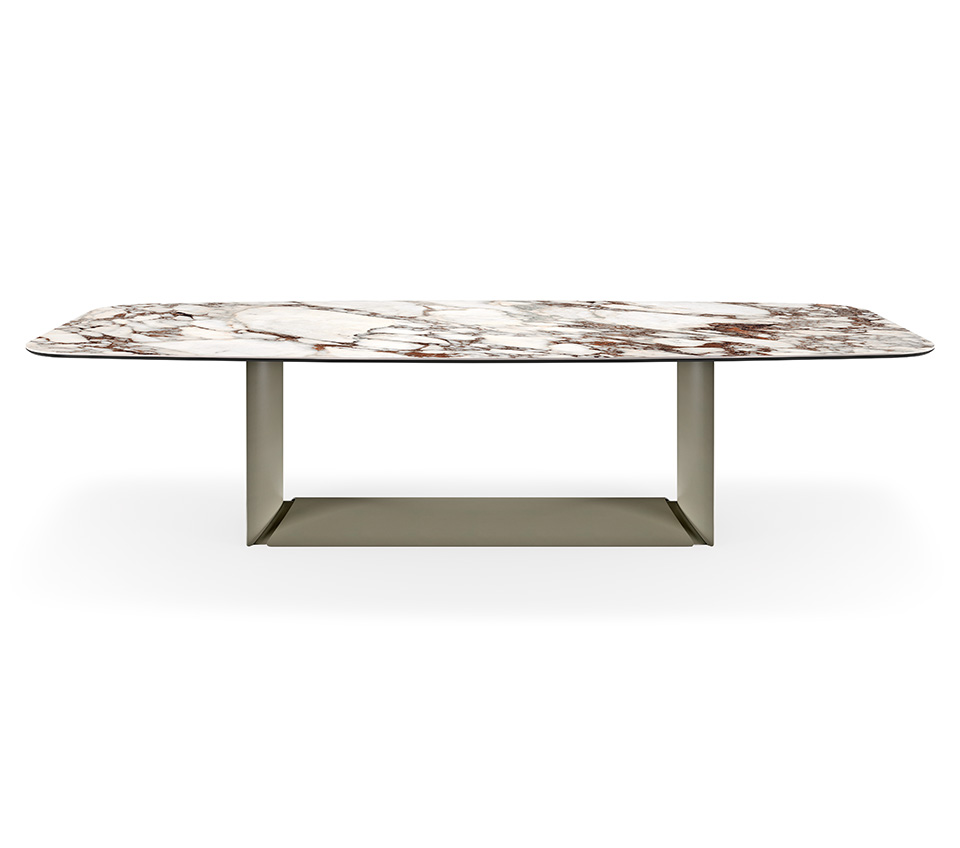 “DRAGON Keramik by Cattelan Italia – contemporary Italian dining table with elegant ceramic top and sculptural metal base”