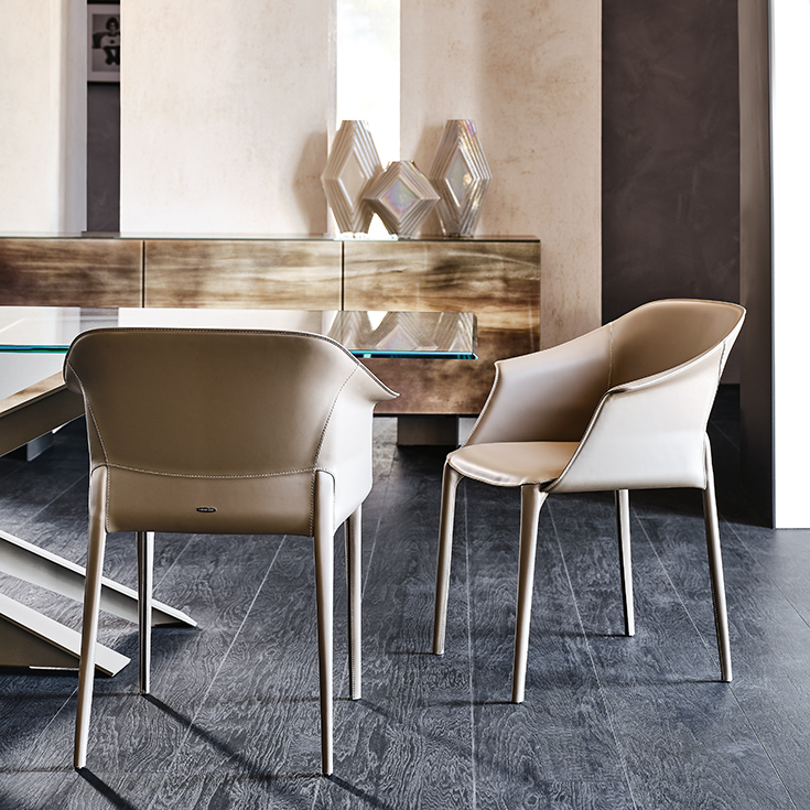 Contemporary ZULEIKA by Cattelan Italia – elegant Italian chair with slim silhouette and refined craftsmanship