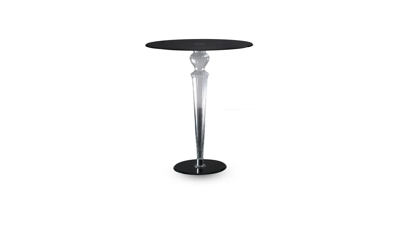 Luxury Gran Canal 105 Bar table by Reflex Angelo in Royal Oak, MI – featuring a Murano glass base and mirrored glass top.