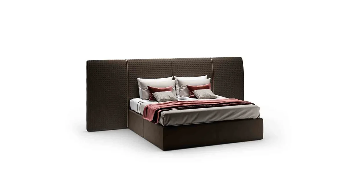 San Marco XL Letto by Reflex featured in Birmingham Michigan showroom, modern Italian luxury bed design.