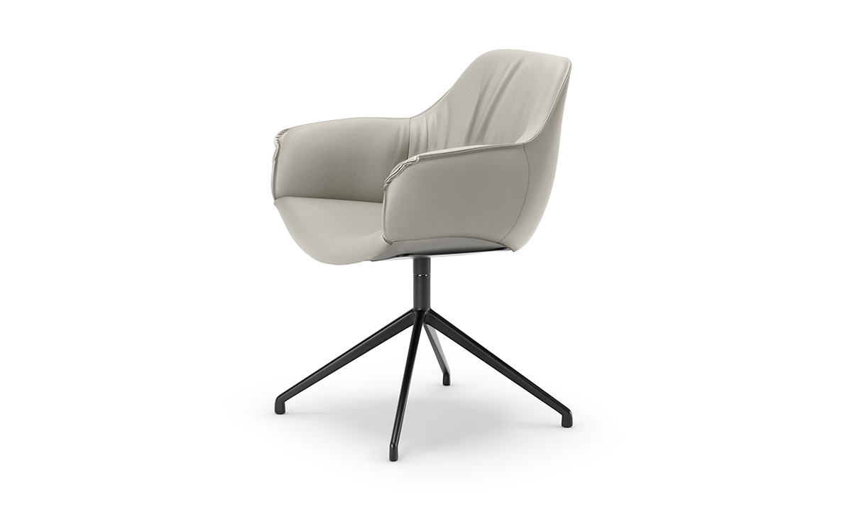 Contemporary SCARLETT Turn by Cattelan Italia – elegant swivel chair with metal base and luxurious Italian design
