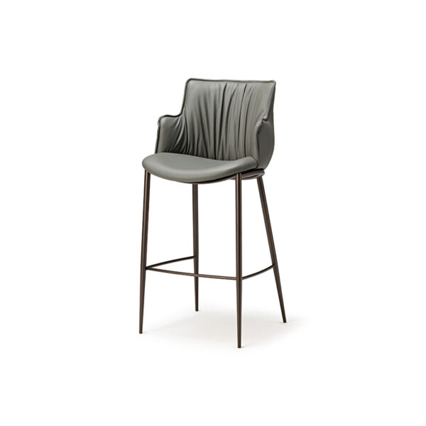 “RIHANNA ML by Cattelan Italia – modern Italian dining chair with quilted backrest and slim metal legs”