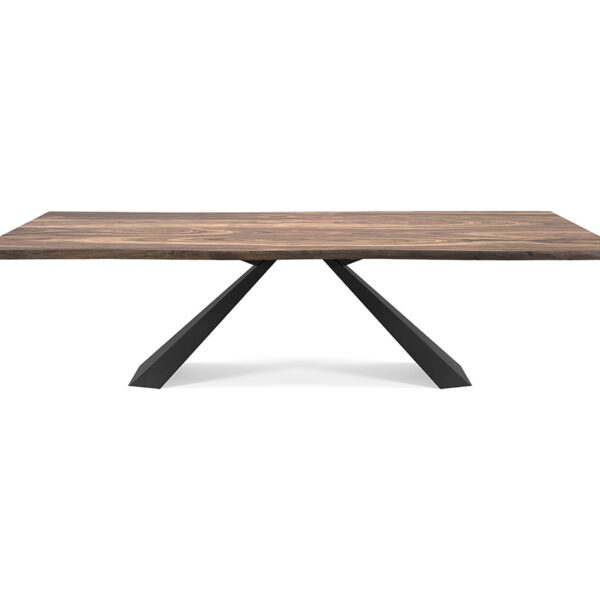 “ELIOT Wood by Cattelan Italia – contemporary Italian dining table with solid wood top and sculptural metal base”