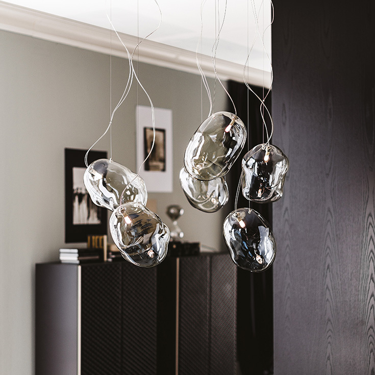 “CLOUD by Cattelan Italia – modern Italian pendant lamp with ethereal hand-blown glass shade and soft ambient glow”