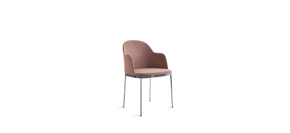Precious by Moroso in luxurious Italian velvet, front view in a Royal Oak Michigan showroom