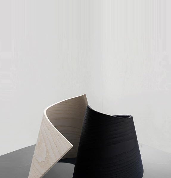 Luxury Italian VASE “BECOMING WOOD” by Kose Milano showroom piece at Italcasa Design in Troy, Michigan
