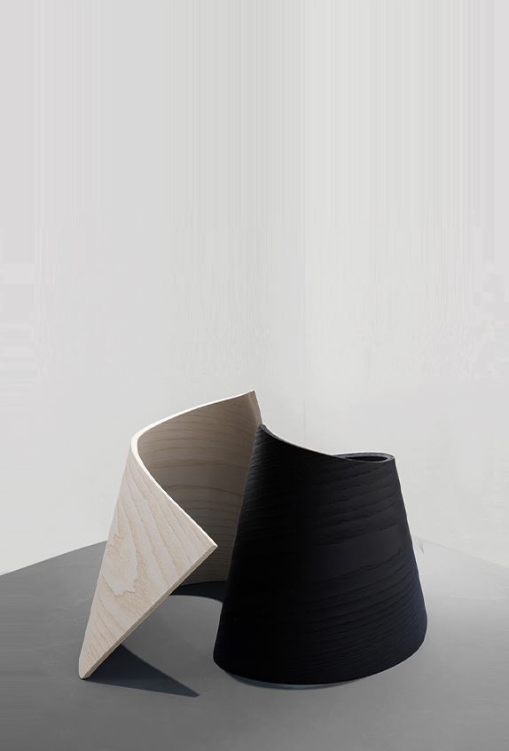 Luxury Italian VASE “BECOMING WOOD” by Kose Milano showroom piece at Italcasa Design in Troy, Michigan