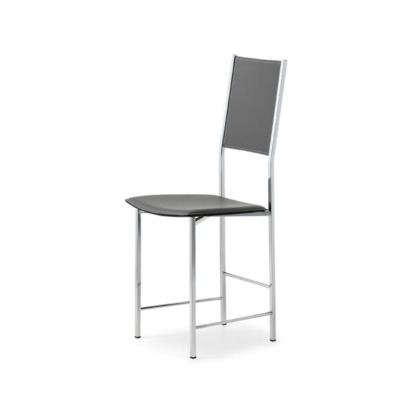 “ALESSIA by Cattelan Italia – modern dining chair with curved metal frame and upholstered seat”