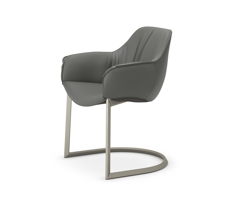 Contemporary SCARLETT Cantilever by Cattelan Italia – elegant Italian chair with upholstered seat and sleek metal frame