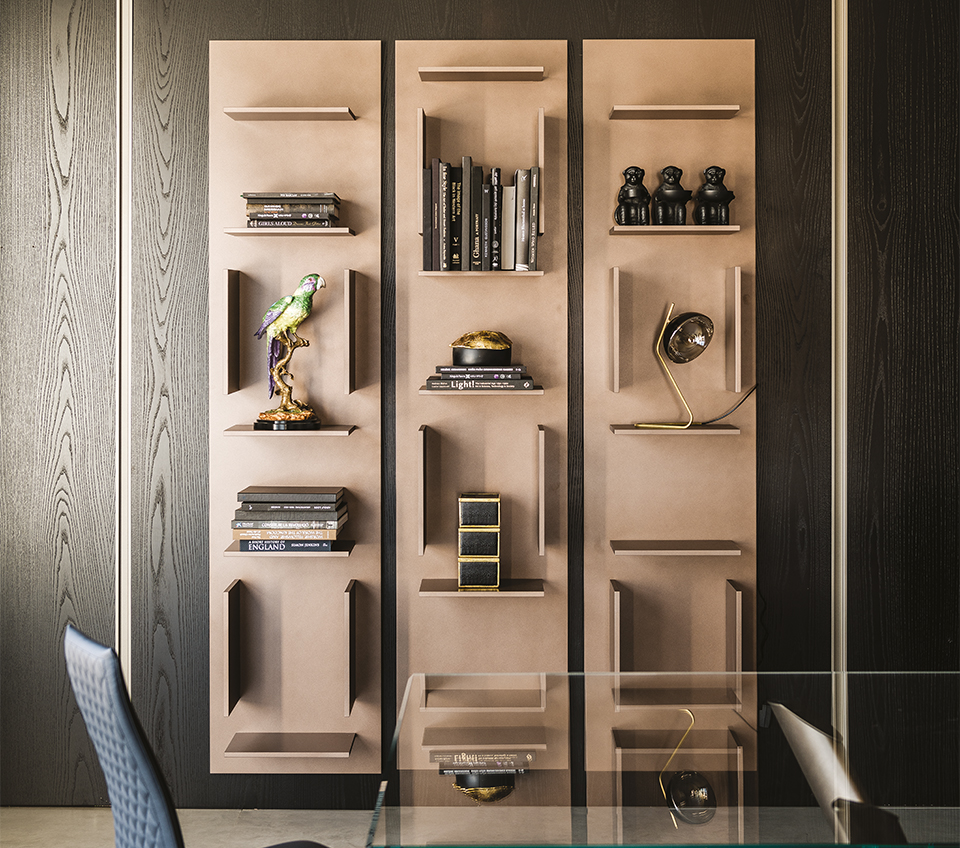 “FIFTY by Cattelan Italia – modern Italian wall shelf with minimalist design and premium wood finish”