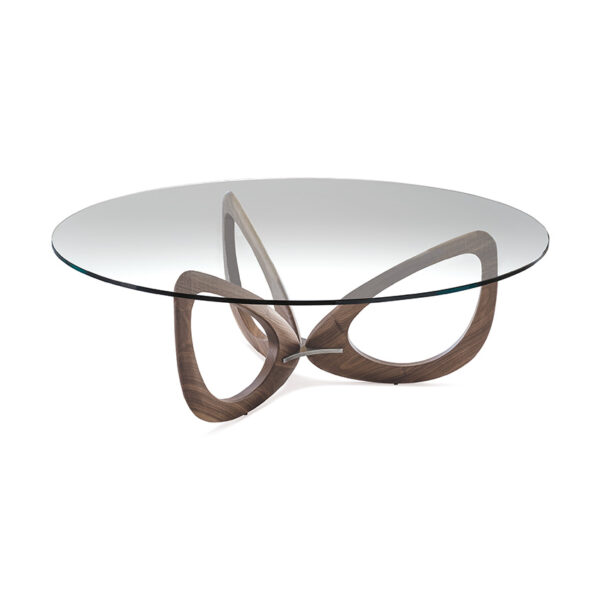 “HELIX by Cattelan Italia – modern Italian console table with twisted sculptural base and elegant glass top”