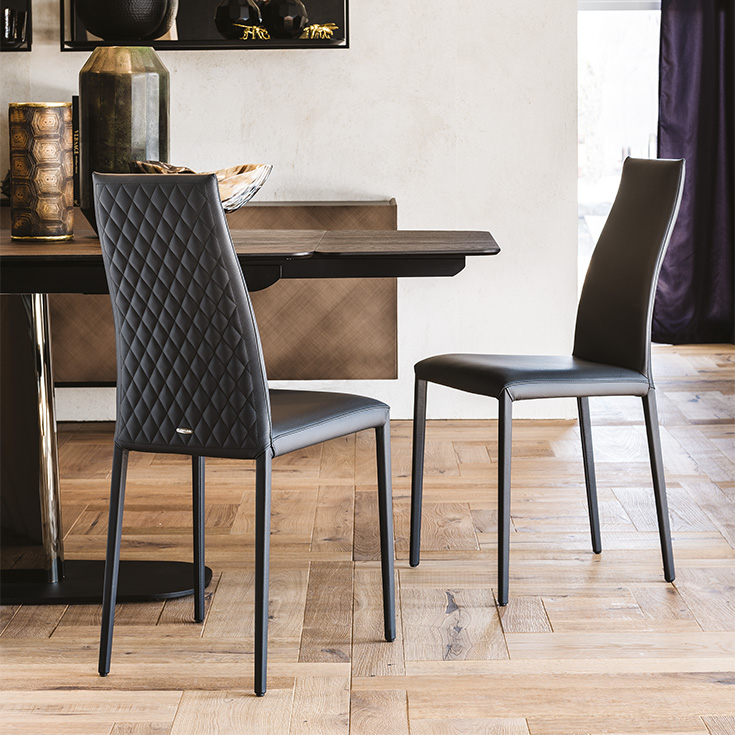 KAY Couture dining chair – luxury Italian seating with detailed stitching and sculpted ergonomic design