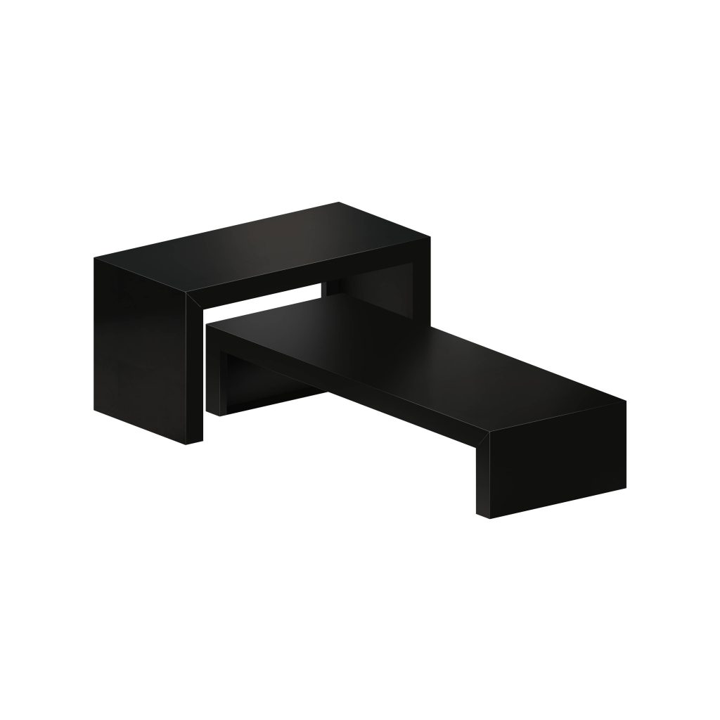 “Zeusnoto’s SMALL IRONY Low Table showcasing an understated industrial design with a sleek, low-profile form.”