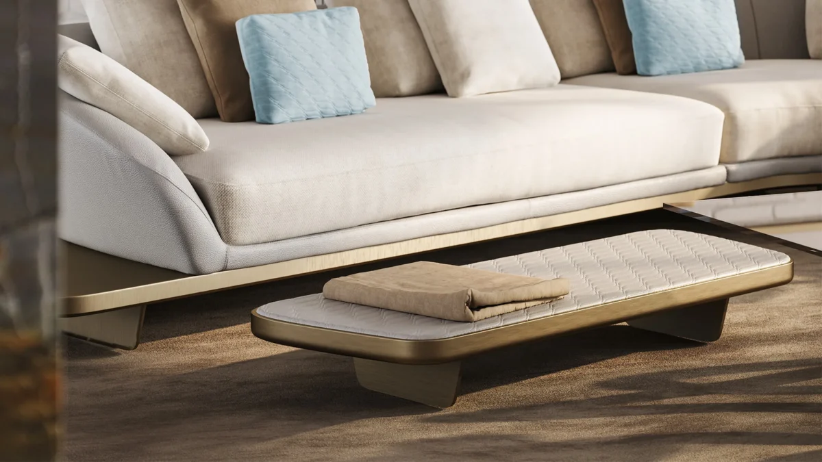 Luxury SEGNO POUF by Reflex showcased in Royal Oak Michigan