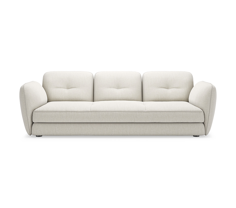 “Contemporary upholstered chair MICHAEL – minimal profile with supportive back and elegant wooden frame”