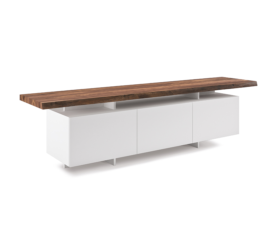 “SENECA by Cattelan Italia – modern Italian sideboard with sleek wood finish and asymmetrical storage design”