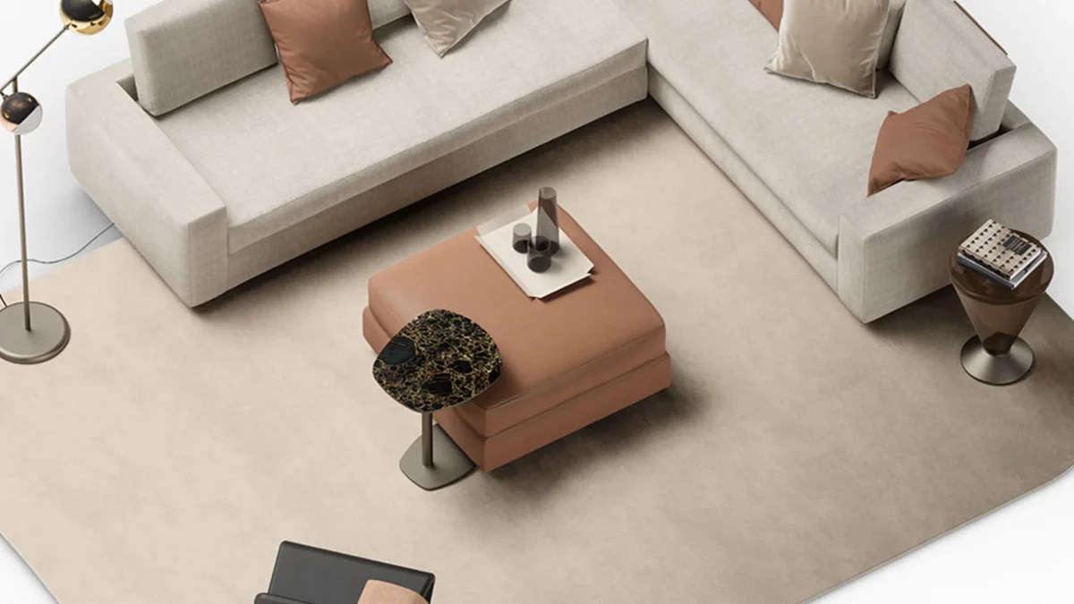 Elegant ADONE POUF by Reflex showcased in Birmingham Michigan