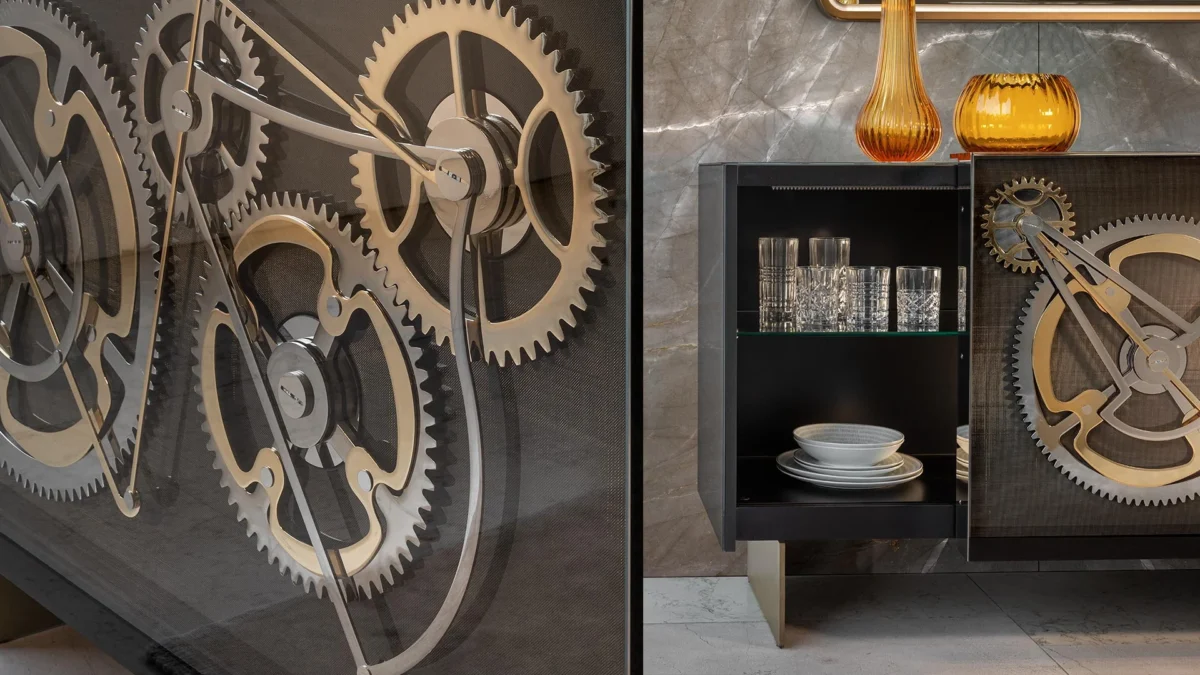 Luxury BIG BEN BUFFET by Reflex Angelo showcased in Troy Michigan