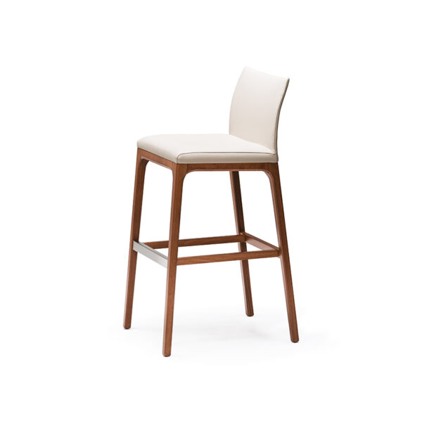 “ARCADIA by Cattelan Italia – modern Italian dining chair with upholstered backrest and wooden legs”