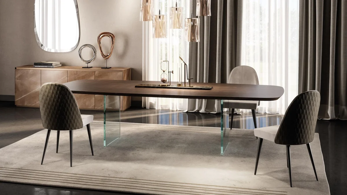 Luxury Ludwig Sedia dining chair by Reflex with Italian craftsmanship in Royal Oak Michigan showroom