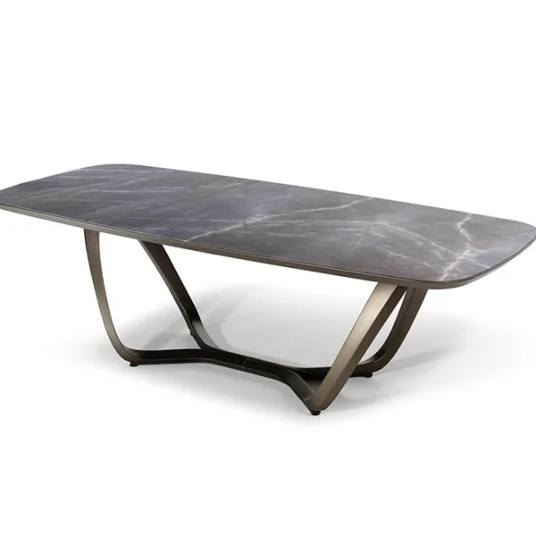 Segno 72 Bevel Vetromarmo by Reflex showcased in Royal Oak Michigan showroom, modern Italian luxury furniture design.