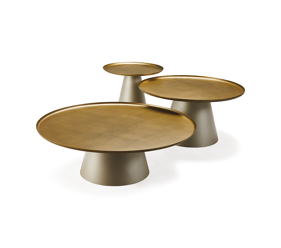 “AMERIGO by Cattelan Italia – modern Italian side table with elegant metal frame and round top”