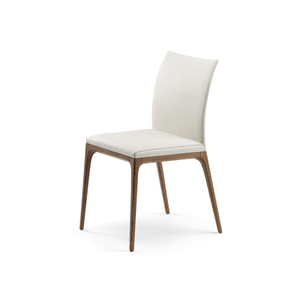 “ARCADIA by Cattelan Italia – elegant upholstered dining chair with wooden legs and refined Italian design”