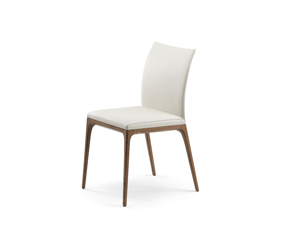 “ARCADIA by Cattelan Italia – elegant upholstered dining chair with wooden legs and refined Italian design”