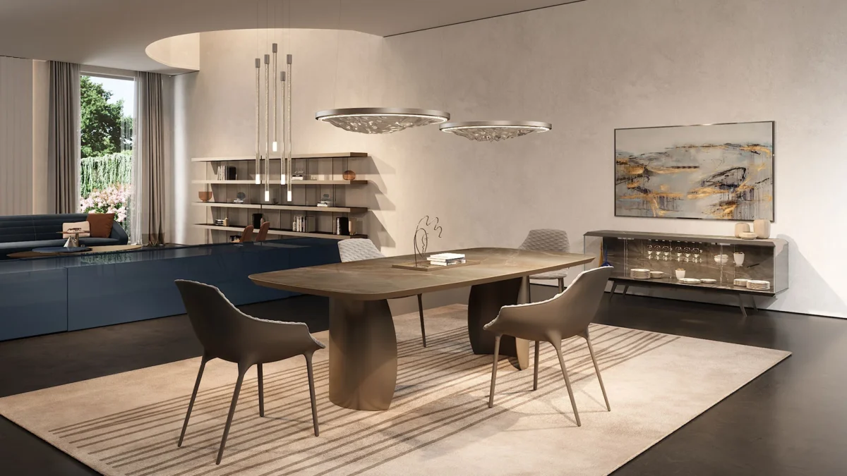 Water Suspension Reflex modern Italian chandelier with lacquered accents ideal for refined Birmingham Michigan homes