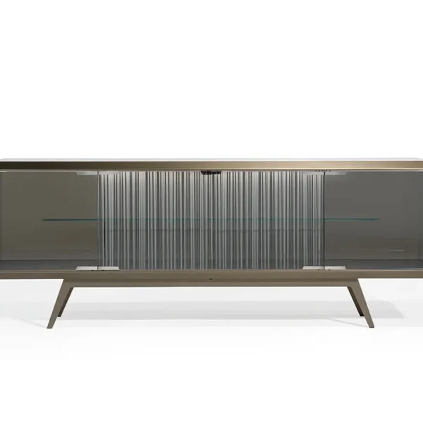 London Buffet by Reflex showcased in Royal Oak Michigan showroom, modern Italian luxury sideboard design.