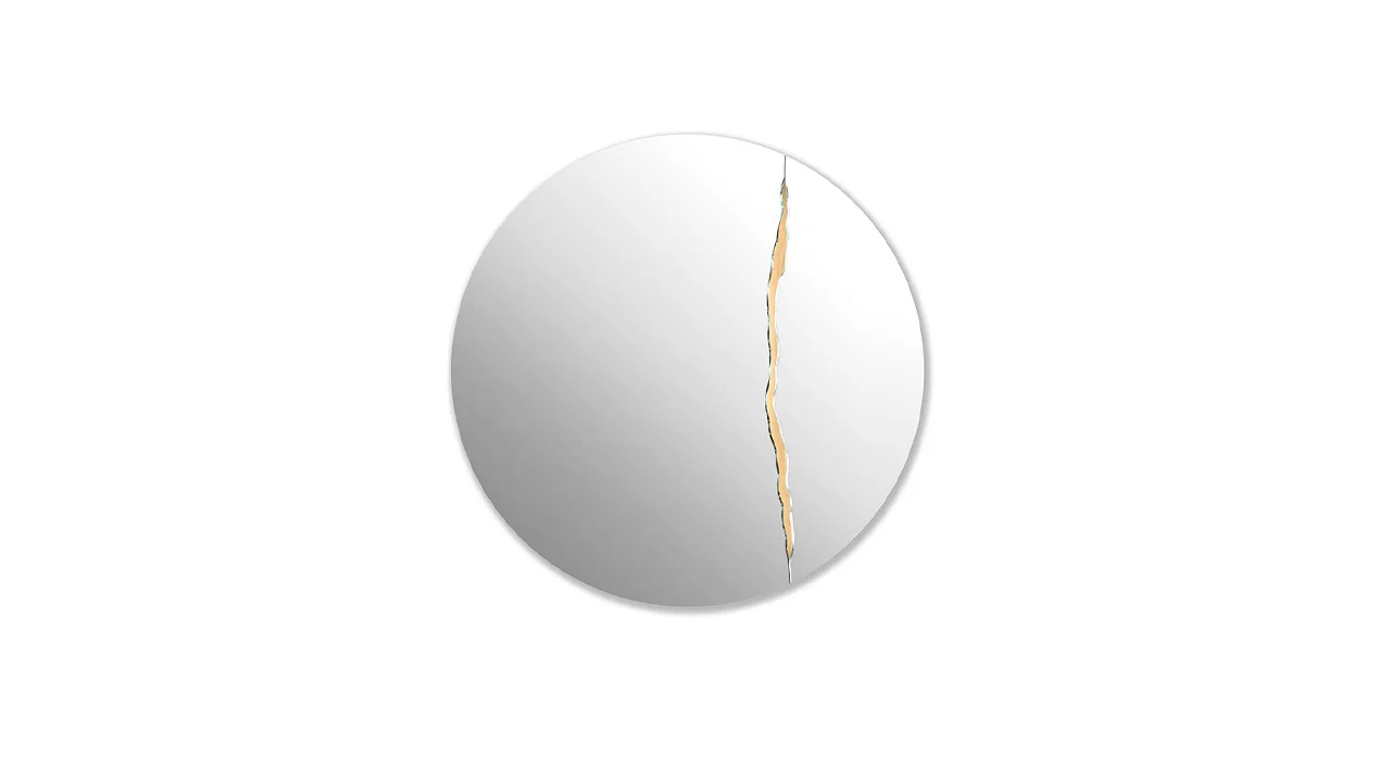 Impact Specchio by Reflex showcased in Royal Oak Michigan showroom, modern Italian luxury mirror design.