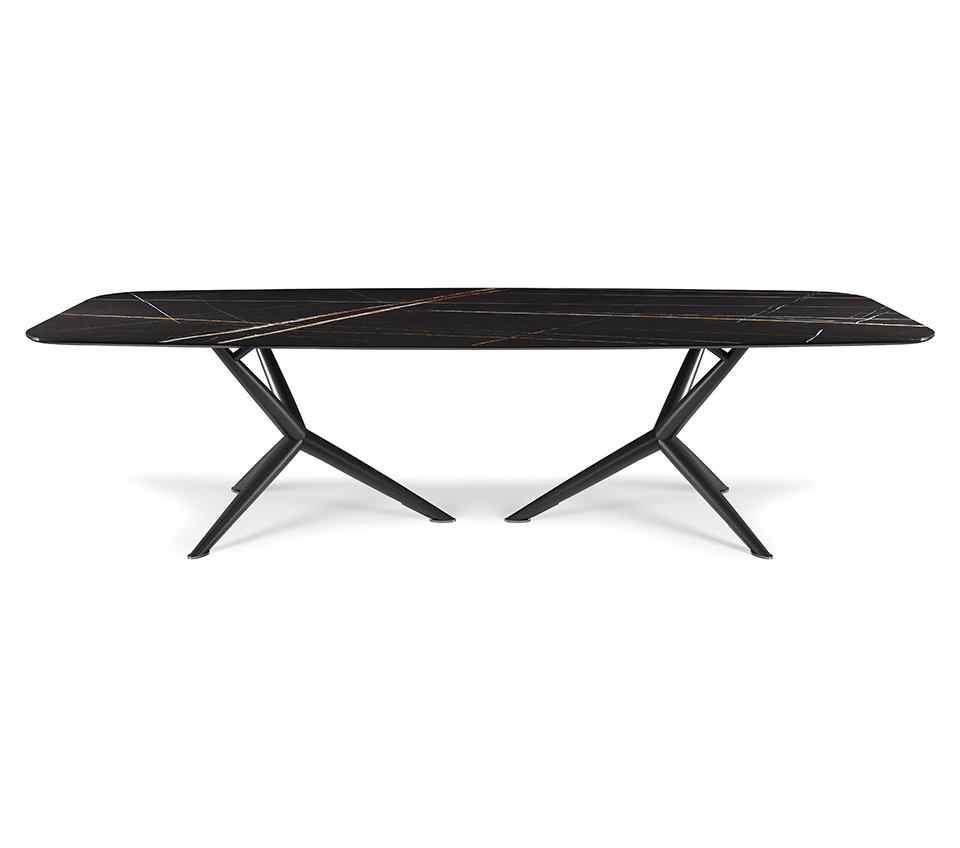 “Designer dining table ATLANTIS Keramik by Cattelan – refined stone-effect ceramic top paired with bold metal structure”